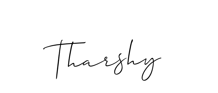 How to make Tharshy name signature. Use Allison_Script style for creating short signs online. This is the latest handwritten sign. Tharshy signature style 2 images and pictures png