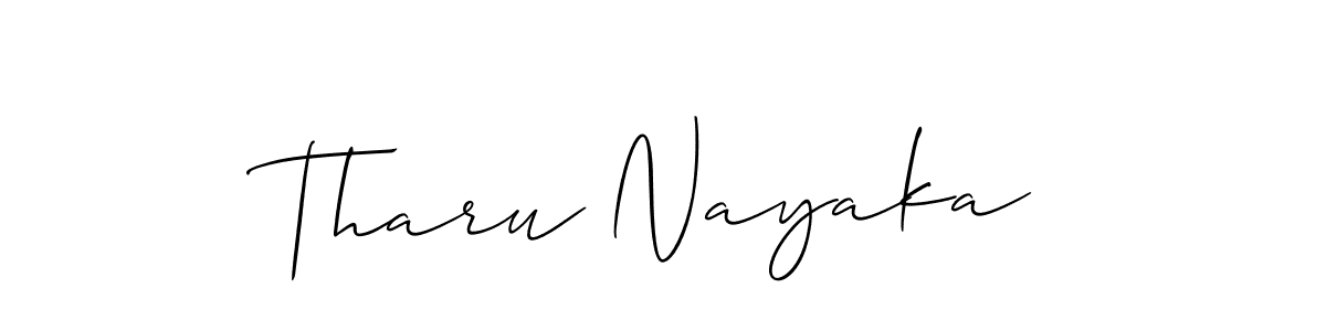 Allison_Script is a professional signature style that is perfect for those who want to add a touch of class to their signature. It is also a great choice for those who want to make their signature more unique. Get Tharu Nayaka name to fancy signature for free. Tharu Nayaka signature style 2 images and pictures png