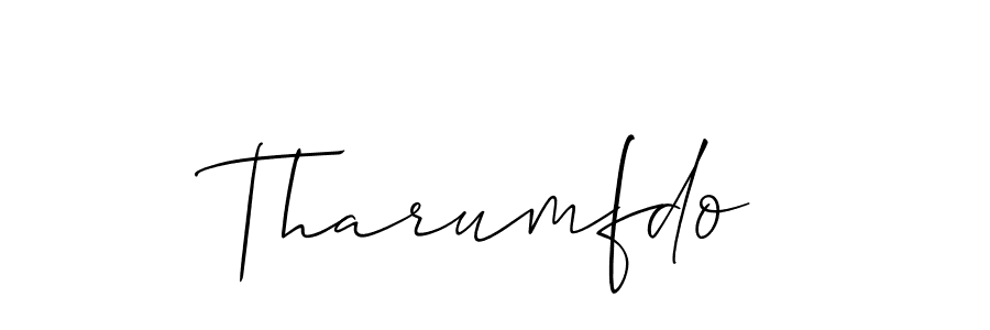 How to make Tharumfdo signature? Allison_Script is a professional autograph style. Create handwritten signature for Tharumfdo name. Tharumfdo signature style 2 images and pictures png