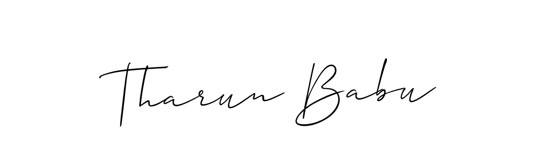 if you are searching for the best signature style for your name Tharun Babu. so please give up your signature search. here we have designed multiple signature styles  using Allison_Script. Tharun Babu signature style 2 images and pictures png