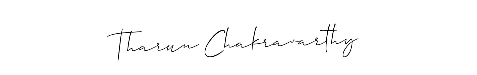 Best and Professional Signature Style for Tharun Chakravarthy. Allison_Script Best Signature Style Collection. Tharun Chakravarthy signature style 2 images and pictures png