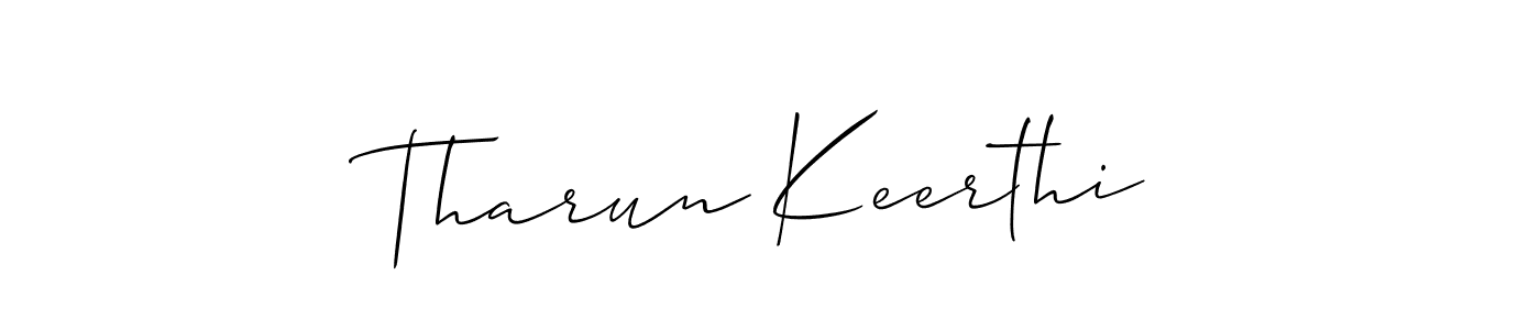 You should practise on your own different ways (Allison_Script) to write your name (Tharun Keerthi) in signature. don't let someone else do it for you. Tharun Keerthi signature style 2 images and pictures png