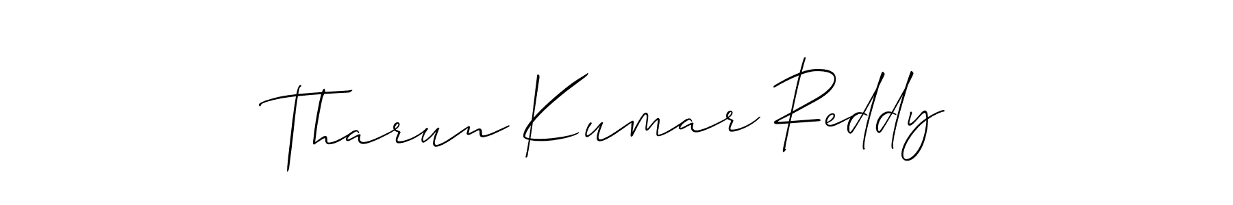 Make a beautiful signature design for name Tharun Kumar Reddy. With this signature (Allison_Script) style, you can create a handwritten signature for free. Tharun Kumar Reddy signature style 2 images and pictures png
