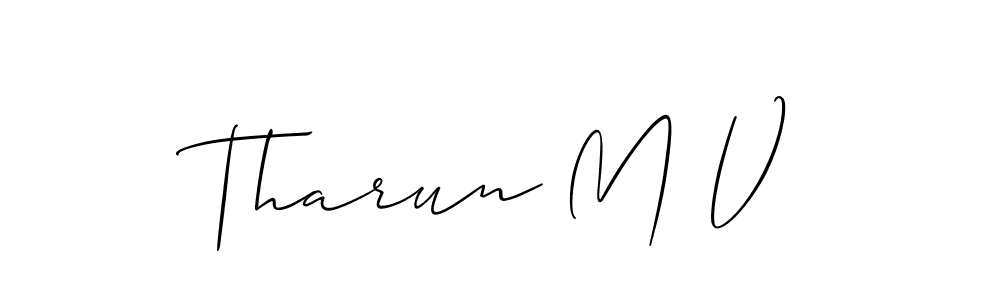 Best and Professional Signature Style for Tharun M V. Allison_Script Best Signature Style Collection. Tharun M V signature style 2 images and pictures png