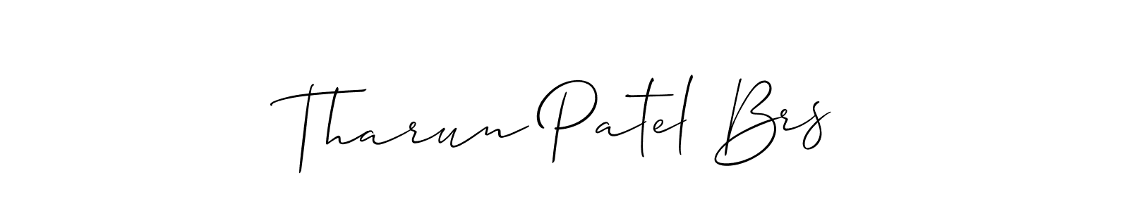 Also we have Tharun Patel Brs name is the best signature style. Create professional handwritten signature collection using Allison_Script autograph style. Tharun Patel Brs signature style 2 images and pictures png