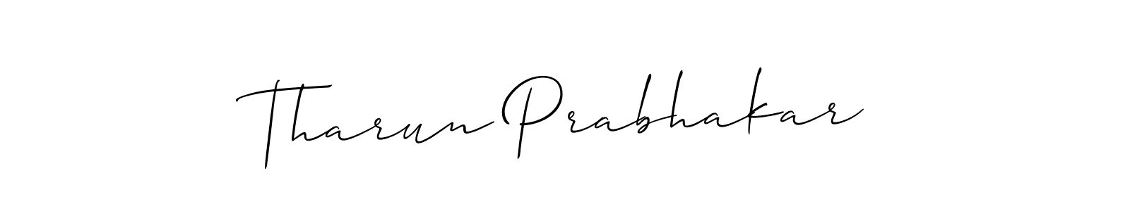 How to make Tharun Prabhakar signature? Allison_Script is a professional autograph style. Create handwritten signature for Tharun Prabhakar name. Tharun Prabhakar signature style 2 images and pictures png