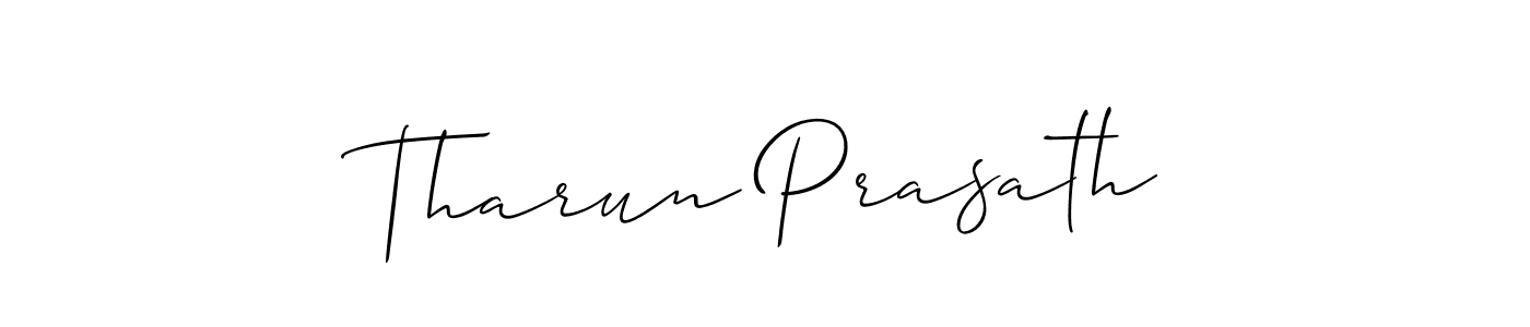 if you are searching for the best signature style for your name Tharun Prasath. so please give up your signature search. here we have designed multiple signature styles  using Allison_Script. Tharun Prasath signature style 2 images and pictures png