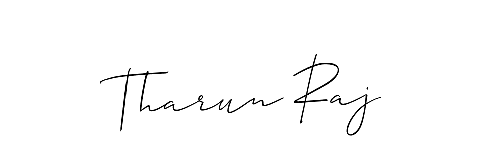 Design your own signature with our free online signature maker. With this signature software, you can create a handwritten (Allison_Script) signature for name Tharun Raj. Tharun Raj signature style 2 images and pictures png