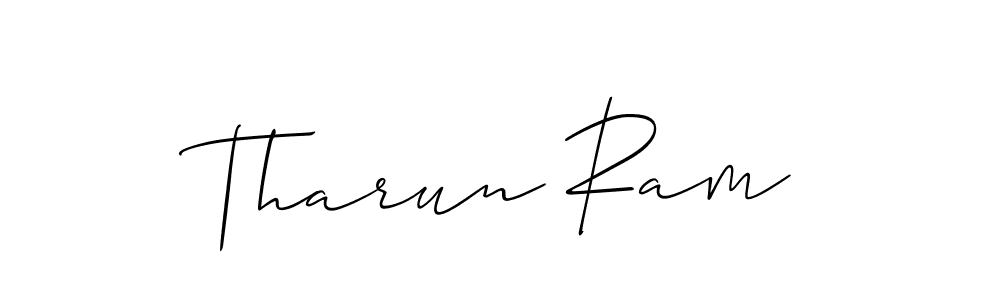 Also You can easily find your signature by using the search form. We will create Tharun Ram name handwritten signature images for you free of cost using Allison_Script sign style. Tharun Ram signature style 2 images and pictures png