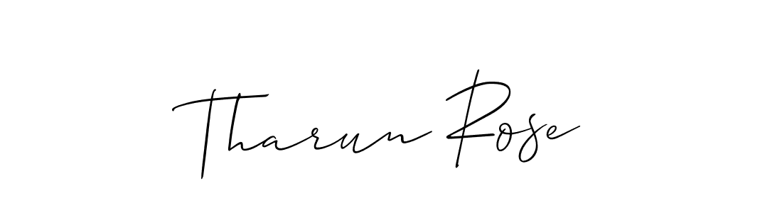 Design your own signature with our free online signature maker. With this signature software, you can create a handwritten (Allison_Script) signature for name Tharun Rose. Tharun Rose signature style 2 images and pictures png