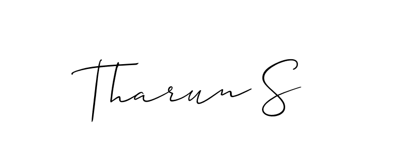 Tharun S stylish signature style. Best Handwritten Sign (Allison_Script) for my name. Handwritten Signature Collection Ideas for my name Tharun S. Tharun S signature style 2 images and pictures png