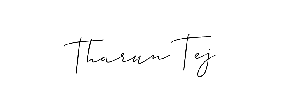 Make a short Tharun Tej signature style. Manage your documents anywhere anytime using Allison_Script. Create and add eSignatures, submit forms, share and send files easily. Tharun Tej signature style 2 images and pictures png