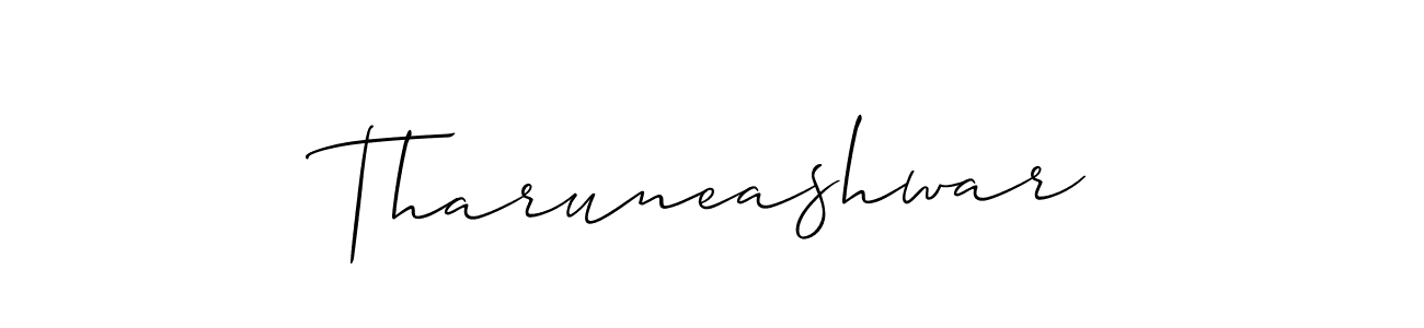 if you are searching for the best signature style for your name Tharuneashwar. so please give up your signature search. here we have designed multiple signature styles  using Allison_Script. Tharuneashwar signature style 2 images and pictures png