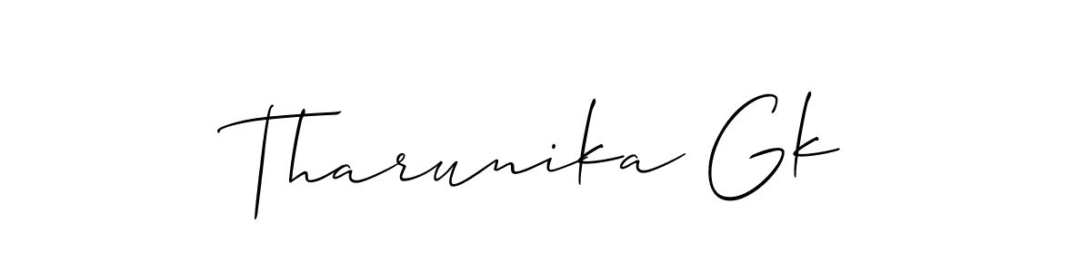 Once you've used our free online signature maker to create your best signature Allison_Script style, it's time to enjoy all of the benefits that Tharunika Gk name signing documents. Tharunika Gk signature style 2 images and pictures png