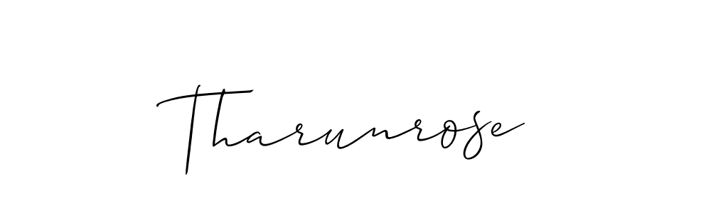 Make a short Tharunrose signature style. Manage your documents anywhere anytime using Allison_Script. Create and add eSignatures, submit forms, share and send files easily. Tharunrose signature style 2 images and pictures png