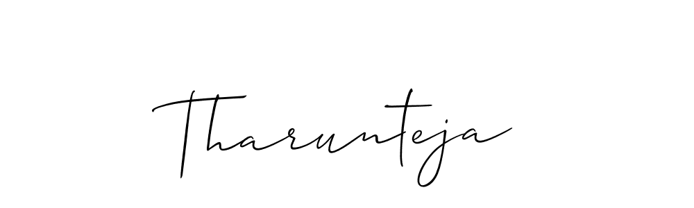 You should practise on your own different ways (Allison_Script) to write your name (Tharunteja) in signature. don't let someone else do it for you. Tharunteja signature style 2 images and pictures png