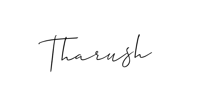 It looks lik you need a new signature style for name Tharush. Design unique handwritten (Allison_Script) signature with our free signature maker in just a few clicks. Tharush signature style 2 images and pictures png