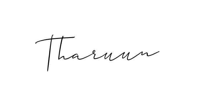 It looks lik you need a new signature style for name Tharuun. Design unique handwritten (Allison_Script) signature with our free signature maker in just a few clicks. Tharuun signature style 2 images and pictures png