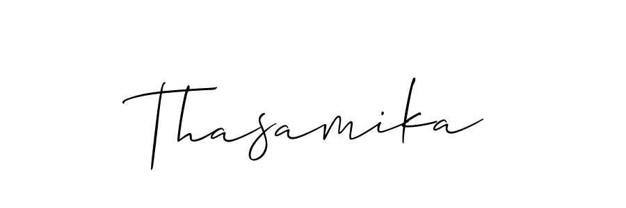 if you are searching for the best signature style for your name Thasamika. so please give up your signature search. here we have designed multiple signature styles  using Allison_Script. Thasamika signature style 2 images and pictures png