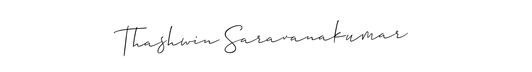 Design your own signature with our free online signature maker. With this signature software, you can create a handwritten (Allison_Script) signature for name Thashwin Saravanakumar. Thashwin Saravanakumar signature style 2 images and pictures png