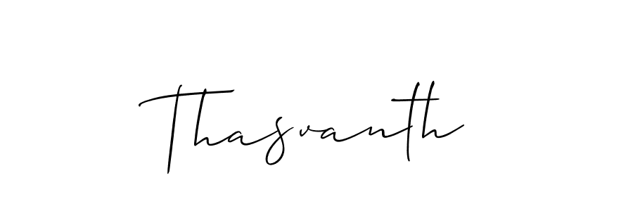 Use a signature maker to create a handwritten signature online. With this signature software, you can design (Allison_Script) your own signature for name Thasvanth. Thasvanth signature style 2 images and pictures png