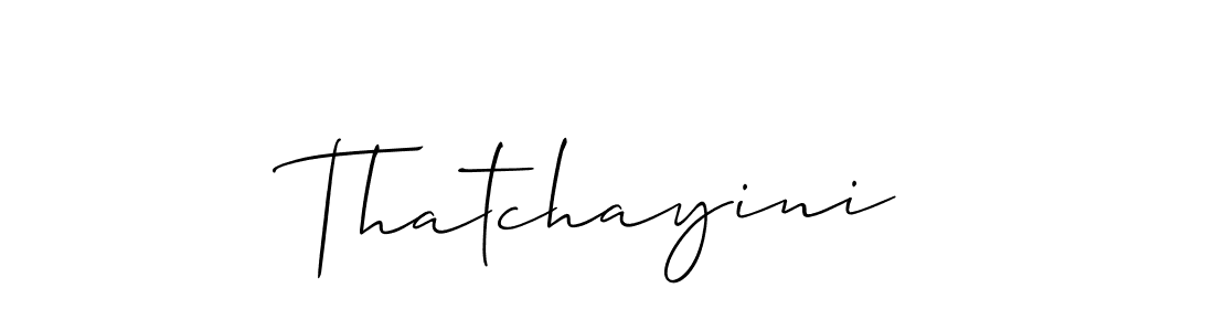 Design your own signature with our free online signature maker. With this signature software, you can create a handwritten (Allison_Script) signature for name Thatchayini. Thatchayini signature style 2 images and pictures png