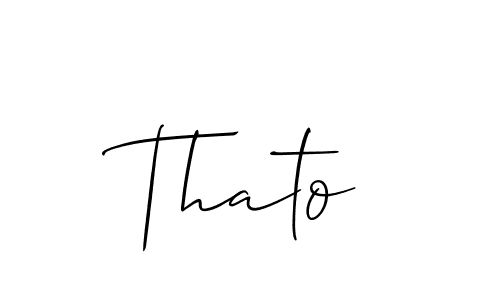 You should practise on your own different ways (Allison_Script) to write your name (Thato) in signature. don't let someone else do it for you. Thato signature style 2 images and pictures png