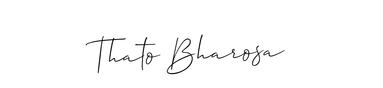 Make a short Thato Bharosa signature style. Manage your documents anywhere anytime using Allison_Script. Create and add eSignatures, submit forms, share and send files easily. Thato Bharosa signature style 2 images and pictures png