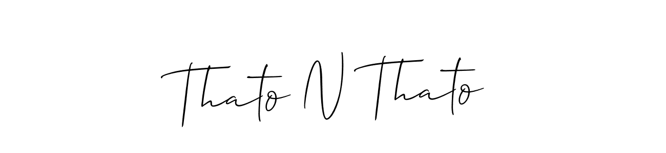 Design your own signature with our free online signature maker. With this signature software, you can create a handwritten (Allison_Script) signature for name Thato N Thato. Thato N Thato signature style 2 images and pictures png