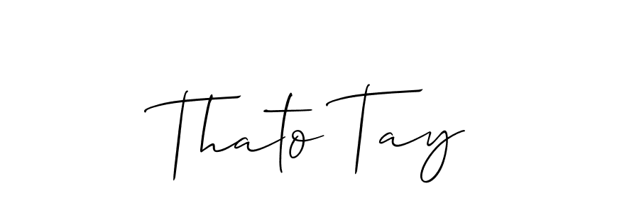 It looks lik you need a new signature style for name Thato Tay. Design unique handwritten (Allison_Script) signature with our free signature maker in just a few clicks. Thato Tay signature style 2 images and pictures png
