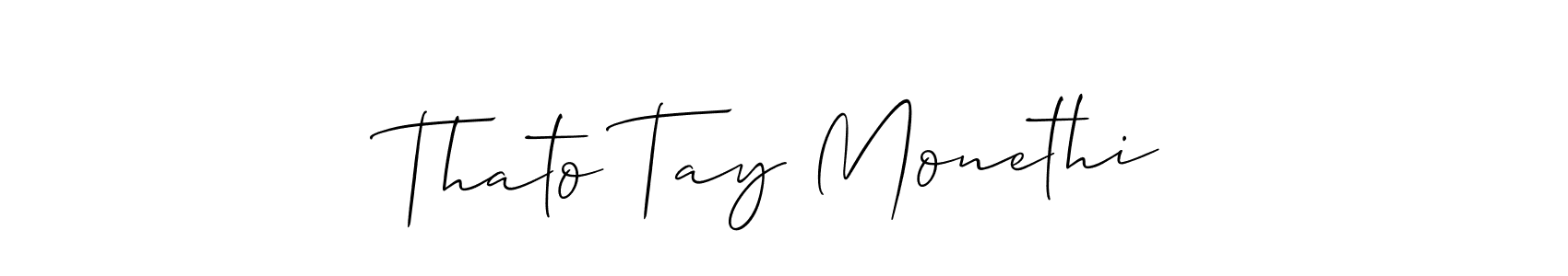 How to Draw Thato Tay Monethi signature style? Allison_Script is a latest design signature styles for name Thato Tay Monethi. Thato Tay Monethi signature style 2 images and pictures png