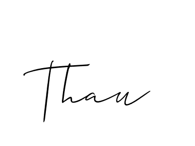 Thau stylish signature style. Best Handwritten Sign (Allison_Script) for my name. Handwritten Signature Collection Ideas for my name Thau. Thau signature style 2 images and pictures png