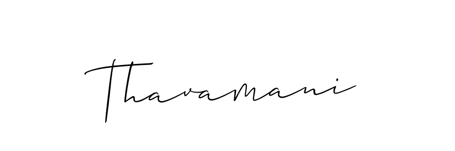 How to make Thavamani signature? Allison_Script is a professional autograph style. Create handwritten signature for Thavamani name. Thavamani signature style 2 images and pictures png