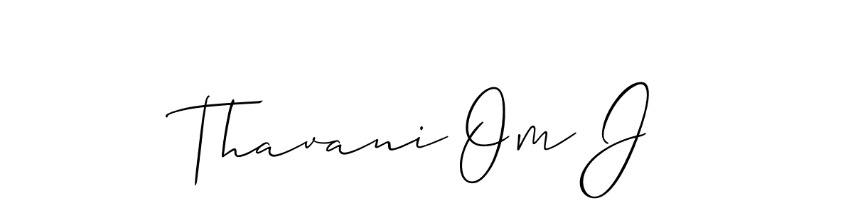 Thavani Om J stylish signature style. Best Handwritten Sign (Allison_Script) for my name. Handwritten Signature Collection Ideas for my name Thavani Om J. Thavani Om J signature style 2 images and pictures png