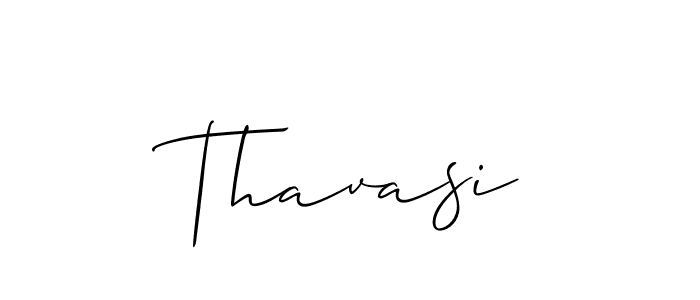 Design your own signature with our free online signature maker. With this signature software, you can create a handwritten (Allison_Script) signature for name Thavasi. Thavasi signature style 2 images and pictures png