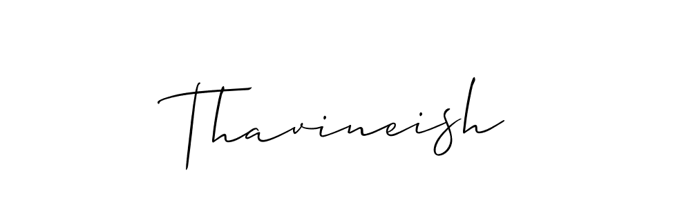 Use a signature maker to create a handwritten signature online. With this signature software, you can design (Allison_Script) your own signature for name Thavineish. Thavineish signature style 2 images and pictures png