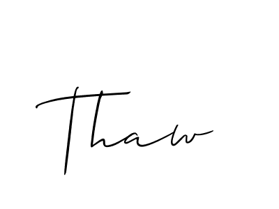 It looks lik you need a new signature style for name Thaw. Design unique handwritten (Allison_Script) signature with our free signature maker in just a few clicks. Thaw signature style 2 images and pictures png