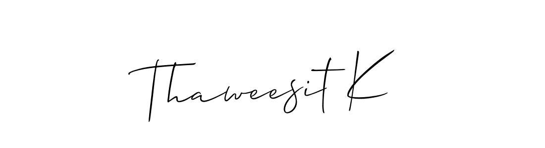 This is the best signature style for the Thaweesit K name. Also you like these signature font (Allison_Script). Mix name signature. Thaweesit K signature style 2 images and pictures png