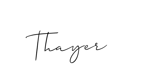 How to make Thayer signature? Allison_Script is a professional autograph style. Create handwritten signature for Thayer name. Thayer signature style 2 images and pictures png