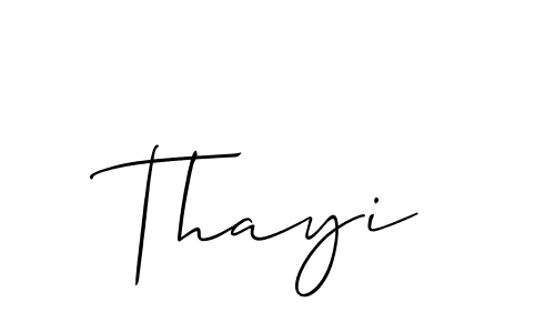 Allison_Script is a professional signature style that is perfect for those who want to add a touch of class to their signature. It is also a great choice for those who want to make their signature more unique. Get Thayi name to fancy signature for free. Thayi signature style 2 images and pictures png