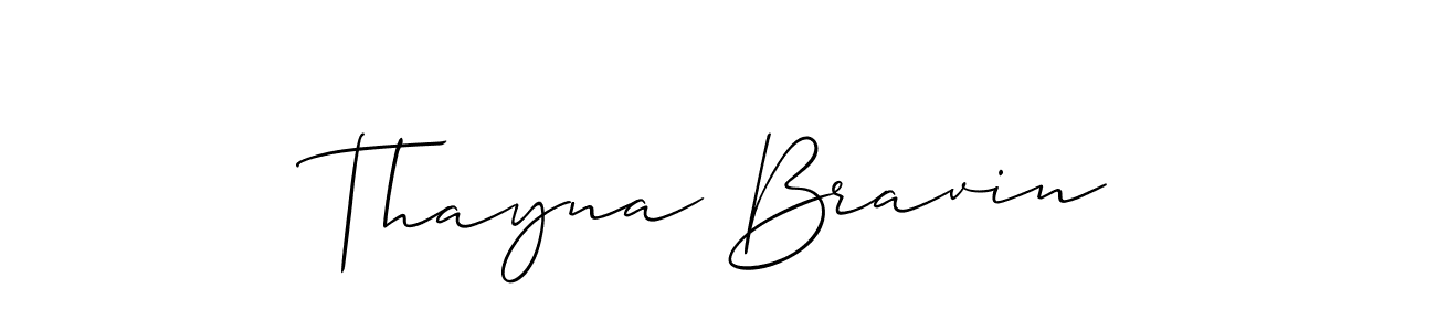 Allison_Script is a professional signature style that is perfect for those who want to add a touch of class to their signature. It is also a great choice for those who want to make their signature more unique. Get Thayna Bravin name to fancy signature for free. Thayna Bravin signature style 2 images and pictures png