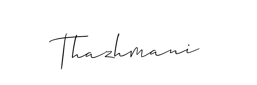 You should practise on your own different ways (Allison_Script) to write your name (Thazhmani) in signature. don't let someone else do it for you. Thazhmani signature style 2 images and pictures png
