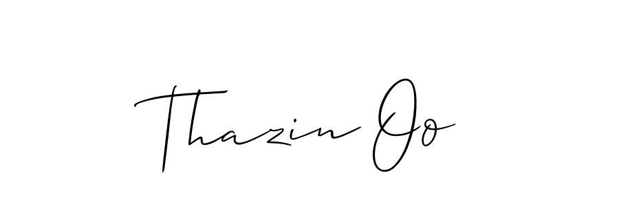 Create a beautiful signature design for name Thazin Oo. With this signature (Allison_Script) fonts, you can make a handwritten signature for free. Thazin Oo signature style 2 images and pictures png