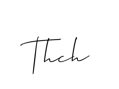 Allison_Script is a professional signature style that is perfect for those who want to add a touch of class to their signature. It is also a great choice for those who want to make their signature more unique. Get Thch name to fancy signature for free. Thch signature style 2 images and pictures png