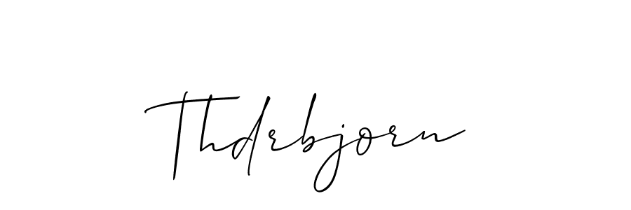 How to make Thdrbjorn signature? Allison_Script is a professional autograph style. Create handwritten signature for Thdrbjorn name. Thdrbjorn signature style 2 images and pictures png