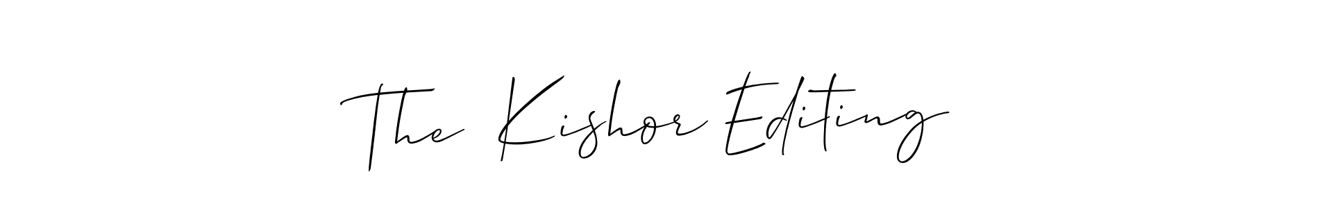 How to Draw The  Kishor Editing signature style? Allison_Script is a latest design signature styles for name The  Kishor Editing. The  Kishor Editing signature style 2 images and pictures png