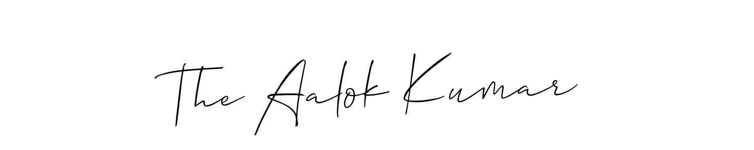 How to make The Aalok Kumar name signature. Use Allison_Script style for creating short signs online. This is the latest handwritten sign. The Aalok Kumar signature style 2 images and pictures png