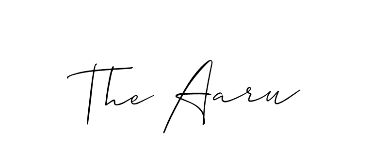 Make a beautiful signature design for name The Aaru. With this signature (Allison_Script) style, you can create a handwritten signature for free. The Aaru signature style 2 images and pictures png