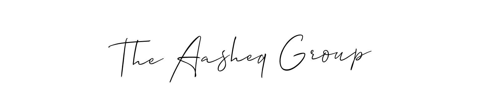 Create a beautiful signature design for name The Aasheq Group. With this signature (Allison_Script) fonts, you can make a handwritten signature for free. The Aasheq Group signature style 2 images and pictures png