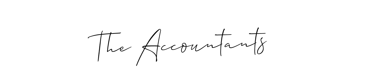 The Accountants stylish signature style. Best Handwritten Sign (Allison_Script) for my name. Handwritten Signature Collection Ideas for my name The Accountants. The Accountants signature style 2 images and pictures png
